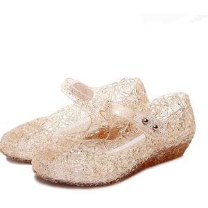 Flats Mary Jane Dance Party Shoes, Snow Queen Princess Sandals for Little Girls